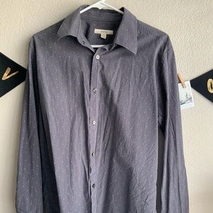 Men’s M long sleeve button down shirt gray